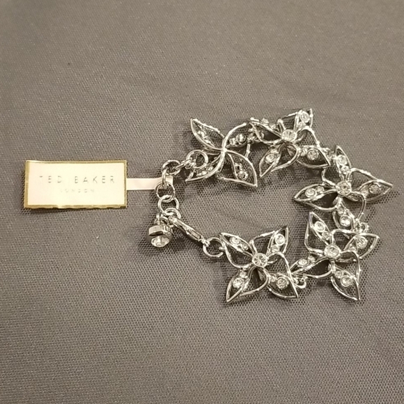 💕TED BAKER💕 Silver Crystal Breeze Jeweled Bracelet NWT - Picture 7 of 8